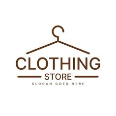 clothing store logo with hanger