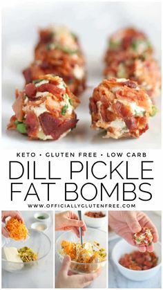 Keto Bacon Dill Pickle Fat Bombs | Savory Bacon Pickle Fat Bomb Recipe Keto Bacon, Fat Bomb, Fat Bomb Recipe, Keto Fat, Keto Recipes Dinner, Low Carb Snacks, Dill Pickle, Low Carb Keto Recipes, Crispy Bacon