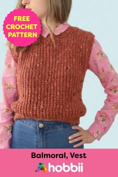 Crochet Patterns Sweater Vest, Crochet Slipover Pattern, Crochet Pullover Vest Pattern Free, Free Crochet Sweater Vest Pattern, Crocheted Vests For Women, Knit Sweater Vest Pattern Free, Easy Crochet Vest Pattern Free For Women, Free Crochet Vest Patterns For Women, Crochet Patterns Vest