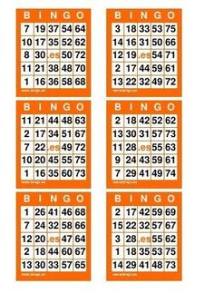 four orange and white numbered numbers for a game