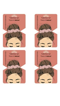 four stickers with different types of eyelashes on them