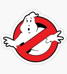 a ghost sticker is shown on a white background