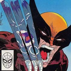 an old comic book cover with wolverine and spider - man