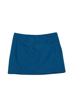 Current Boutique-Diane von Furstenberg - Cerulean Blue Skirt Sz 8 Blue Stretch Mini Skirt In Elastane, Blue Stretch Elastane Mini Skirt, Blue Elastane Casual Skirt, Fitted Blue Mini Skirt For Work, Casual Blue Elastane Skirt, Summer Blue Elastane Skort, Chic Blue Mini Skirt For Workwear, Chic Blue Mini Skirt For Work, Chic Blue Mini Skirt