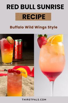 red bull sunrise recipe for buffalo wild wings style with orange and raspberry juice