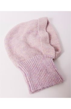 Keep your ears and neck cozy when the weather turns blustery with this marled balaclava knit from soft and stretchy yarns. 97% polyester, 3% spandex Hand wash, dry flat Imported Cozy Knit Balaclava For Winter, Casual Warm Balaclava One Size, Casual Knitted Balaclava One Size, Casual Knit Balaclava One Size, Cozy Hand Knitted Balaclava For Outdoor, Pink Full Face Balaclava For Winter, Casual Knitted One-size Balaclava, Casual One-size Knit Balaclava, Cozy Hand Knitted One-size Balaclava