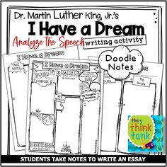 i have a dream writing activity for students