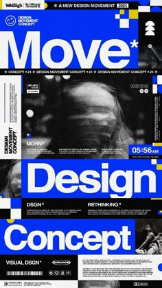 a poster with the words design concept on it