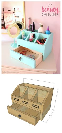 an open drawer is shown with the bottom section cut out to show it's contents