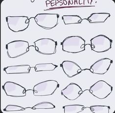 the glasses are drawn in different ways