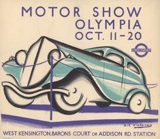 an old poster advertising a car show