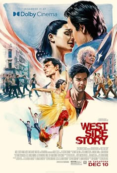 a movie poster for west side story