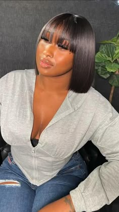 Cap Bob Weave Black Women, Short Bob Wigs With Bangs Black Women, Bob With Fringe Black Women, 8 Inch Bob Wig Black Women, Black Woman Natural Bob Hairstyles, Bobs With Bangs For Black Women, Bond In Bob Weave, Choppy Bob Hairstyles Black Women, Dora Bob Black Women