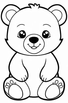 Bear Coloring Page 16 for Kids Bear Coloring Pages Free Printable, Coloring Pages For Toddlers