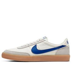 The Nike Killshot 2 Leather 'Hyper Blue' is a modern take on a classic silhouette. Crafted with a combination of soft suede and glossy leather, this sneaker is perfect for a range of activities. Inspired by the OG tennis shoe, the Killshot 2 has a sleek, contemporary look that is sure to turn heads. The white upper is complemented by a grey and blue colorway, and a rubber sole provides superior grip and traction. Whether you're hitting the court or the streets, the Nike Killshot 2 Leather 'Hyper Cazal Sunglasses, Jordan 12 Retro, Latest Sneakers, Newest Jordans, Blue Sneakers, Blue Nike, A Bathing Ape, Nike Cortez Sneaker, Stylish Sneakers