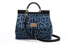 DOLCE & GABBANA new large denim cheetah print handbag, adjustable and detachable strap. Comes with ID card, booklet and original dust cover. Leopard Print Satchel Bag For On-the-go, Blue Shoulder Bag, Leopard Print Shoulder Bag With Detachable Strap For On-the-go, Leopard Print Bag With Detachable Strap For On-the-go, Leopard Print Bags With Gold-tone Hardware For Shopping, Leopard Print Bag With Gold-tone Hardware And Top Handle, Elephant Logo, Printed Handbags, Dolce E Gabbana