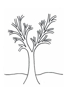 a black and white drawing of a tree