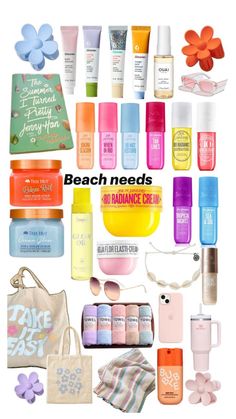 Beach Needs, Summer Bag Essentials, Preppy Makeup Bag, Beachy Preppy, Preppy Makeup, Summer Necessities, Coconut Dream, Beach Basket, Stylish School Bags