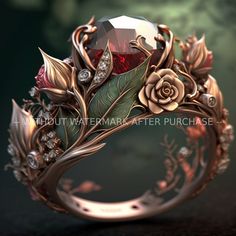 Generative Kunst, Fantasy Jewelry Magic, Bijoux Art Nouveau, Cute Engagement Rings, Neural Network, Magical Jewelry, Ringe Gold, Golden Ring, Coral And Gold