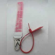 Brand: Off-White Keychain Color: Pink And Clear. Nwt Offwhite Key Chains Aesthetic, Off White Keychain, Off White Keychain White, Offwhite Pink Keychain, Cheap Pink Keychains With Key Clip, Jeep Keys, Pink Baddie Keychain, Industrial Necklace