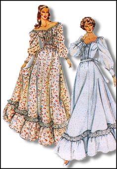 Gunnie Sax Dress, Gunne Sax Dress Pattern, Gunne Sax Pattern, Romantic Gown, Vintage Gunne Sax Dress, Vintage Clothes Patterns, Sax Dress, Gunne Sax Dress, 20th Century Fashion