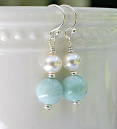 Larimar Crystal, Nice Earrings, Larimar Earrings, Earrings Diy, Bead Pattern, Earrings Inspiration