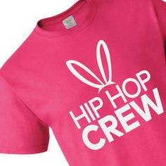 Get pumped up for Easter as a member of the Hip Hop Crew! This cute Easter shirt is a great addition to your Easter supplies, and it's perfect for the organizers of an Easter egg hunt. Get one for each volunteer who's hiding Easter eggs or helping little ones dye eggs at a community Easter event. © OTC

o Fits sizes 34-36
o Brand: Fruit of the Loom
o Short sleeve
o High-density fabric
o 100% pre-shrunk cotton, 5.0 oz.
o Tearaway label
o Double needle hemmed sleeves and bottom
o Ne Easter Tee Shirt, Dye Eggs, Easter Shirts, Easter Event, Easter Tees, Egg Dye, Easter T Shirts, Custom Printed Shirts, Cute Easter