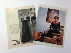 two photos of women in black and white