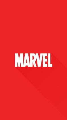 the word marvel on a red background with white letters that spell out it's name