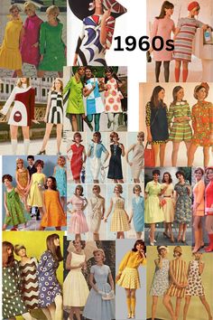 1960s ...Bold prints, checks and more prints.... 1960s Era, Women’s 60s Fashion, 60s Woman Fashion, 50s And 60s Fashion, Retro 60s Outfits, Clothes 60s, 60s Spirit Week Outfit, 1960 Womens Fashion, Retro Outfits 60s Style