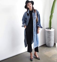 This Denim Coat adds a fresh choice to your layering options. This loose fit coat is perfect for transitioning from day to night and season to season. This versatile piece works equally well when layered over a dress, tunic, tee and more. Fabric: Denim Fit: Loose Fit Color Available: Blue Size: S, M, L, XL Sizing : S Shoulder : 21 " - Sleeve : 20 " Chest : 47 " - Length : 44 " M Shoulder : 22 " - Sleeve : 21 " Chest : 49 " - Length : 44 " L Shoulder : 23 " - Sleeve : 21 " Chest : 51 " - Length : Outfit Layering, Winter Outfits 2020, Coat Jeans