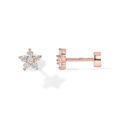 PRICES MAY VARY. These 4.5x4.5mm Flower Flat Back Earrings are Plated in 14K Rose Gold and are perfect to wear all day and all night! Please refer to instructional video for guidance. These small stud earrings, sold as a pair, are meticulously crafted with a 925 sterling silver post that screws into our flat back disc, ensuring comfort and ease of wear. They are plated in 14k rose gold for a long-lasting finish that is hypoallergenic, 100% nickel-free, and lead-free,. ✦ 60-DAY GUARANTEE ✦ Your h Cartilage Helix Piercing, Flower Flat, Flat Back Earrings, Small Earrings Studs, Cubic Zirconia Earrings, Helix Piercing, Stud Earrings For Women, Zirconia Earrings, Instructional Video