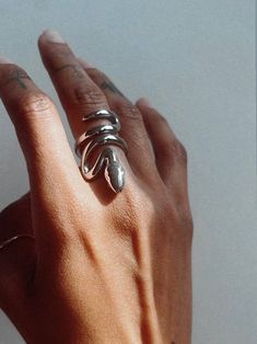 PRE ORDER SHIPS 12/1-12/10 This snake ring is a stunning addition to any collection. Embrace the transformative spirit of the serpent, symbolizing change and growth. It's a timeless statement piece that exudes sleek minimalism. Recycled Sterling Silver Waterproof Eco- Friendly Sustainable & Recycled Material Snake Goddess, Snake Ring Gold, Silver Snake Ring, Serpent Ring, Snake Ring Silver, Statement Ring Silver, Snake Ring, A Snake, Recycled Sterling Silver