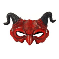 PRICES MAY VARY. The realistic red devil sheep halloween mask has blood skin and scary satan horns,it’s a good choice for you to joke with your friends or to scare someone anywhere. Material : made of soft and lightweight PU foam, comfortable and breathable. Vivid color, and no worry about fading. Elastic back strap for a custom comfort fit, easy to put on and take off. One size fits most: This Halloween Demon Mask is design with adjustable elastic straps so it can fit with most people's size. T Sheep Mask, Mask Scary, Demon Mask, Scary Haunted House, Masquerade Halloween, Devil Mask, Mascaras Halloween, Haunted House Props, Half Mask