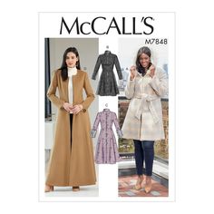 a women's coat and dress sewing pattern