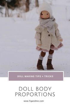 doll making tips and tricks - doll body proportionss by fig & me, paperback