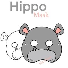 an animal mask with the word hipo on it's face and another animal behind it