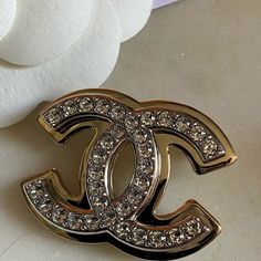 Beautiful Gold Tone Chanel Pin Brooch With Crystals Will Come With All Packaging, Original Receipt And Will Be Authenticated Again By Poshmark New To Poshmark Or Don’t Have An Account? Use My Code Yanaangelova And Get $10. Chanel Pin, Chanel Pins, Chanel Brooch, Chanel Jewelry, Pin Brooch, Brooch Pin, Boho Chic, Limited Time, Gold Tones