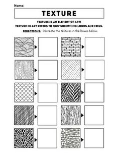 an image of textures and patterns that can be used to make art work on paper