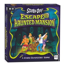 scooby - doo escape from the haunted mansion board game is shown in front of a white background