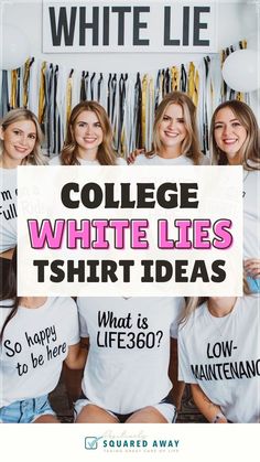 Explore creative and funny white lies outfit ideas perfect for your next college party. These best white lie shirts are sure to get laughs while helping you stay on-trend with clever sayings that make a fun fashion statement among your peers. White Lies Outfit, Little White Lies Shirt Ideas, White Lie T Shirt Ideas, Outfit Ideas For College, Clever Sayings