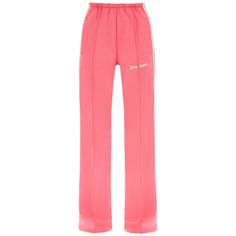 Palm Angels Track Pants In Cotton Blend Jersey With Contrast Side Bands And Logo Lettering Printed At The Front. Straight And Relaxed Cut With Elasticated Waist And Welt Pockets. The Model Is 177 Cm Tall And Wears A Size Xs.Material: 52%Co 48%PlMade In: ItalyColor: PinkCollection: Spring - Summer 2023Pwca061f22fab002 Palm Angels Track Pants, Palm Angels Pants, Track Leggings, Halter Neck Jumpsuit, Orange Leggings, Joggers Track Pants, N Shoes, Pinstripe Pants, Yellow Ties