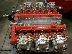 the engine is red and silver in color