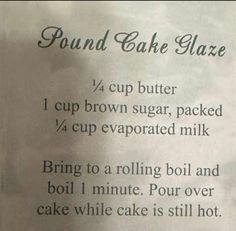 an old recipe for pound cake flake