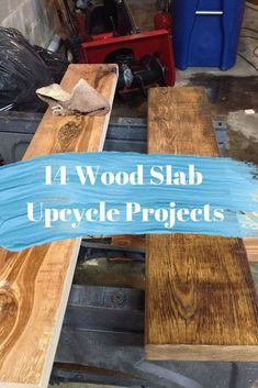 some wood slats are being used to make upcycle projects