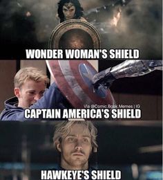 the avengers movie meme is shown with captioning from captain america and his shield