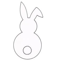 the outline of a bunny's head is shown