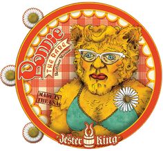 an image of a bear with glasses on it's face and the words, honey king