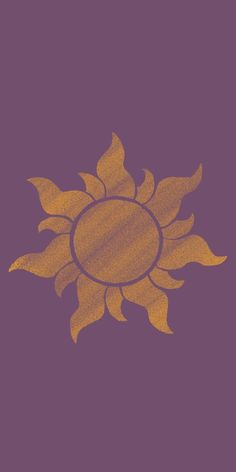 a drawing of a sun on a purple background