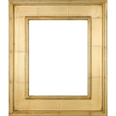 an old gold frame with a white background